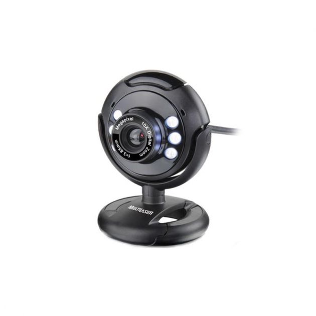 Webcam Plug and Play com Visão Noturna 16mp Preto WC045 Multilaser